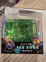 BIG CONFETTI GLITTER ICE CUBE SQUISHY