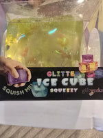BIG CONFETTI GLITTER ICE CUBE SQUISHY