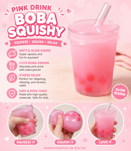 PINK DRINK BOBA SQUISHY