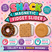 MAGNETIC SNACK SHAPED SLIDER FIDGETS