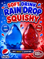 SOFT DRINK INSPIRED RAIN DROP SQUISHY
