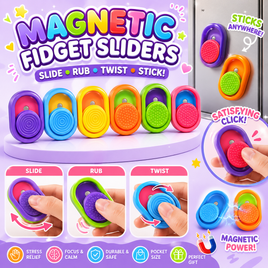 MAGNETIC FIDGET SLIDER (RUB, SLIDE, TWIST, MAGNETIC)-you will receive random color