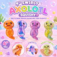 4" SWIRLY AXOLOTL SQUISHY