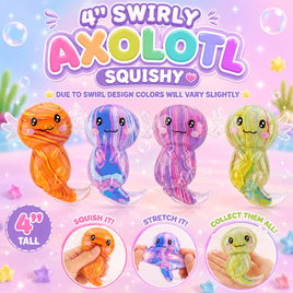4" SWIRLY AXOLOTL SQUISHY