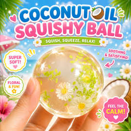 COCONUT OIL SQUISHY BALL W/ DAISIES