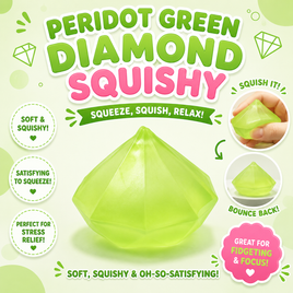 PERIDOT GREEN DIAMOND SQUISHY