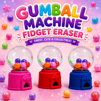 GUMBALL MACHINE FIDGET ERASER