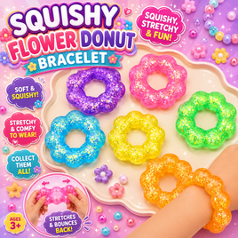 FLOWER SQUISHY DONUT BRACELET