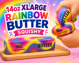 14oz XLarge Rainbow Butter Squishy