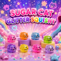 SUGAR CAT GLITTER SQUISHY