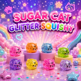 SUGAR CAT GLITTER SQUISHY