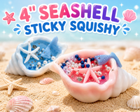 4" SEASHELL STICKY SQUISHY