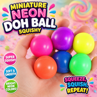 MINIATURE NEON DOH SQUISHY BALL