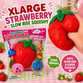 XLARGE STRAWBERRY SLOW RISE SQUISHY