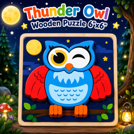 Thunder Owl Wooden Puzzle (6"x6")
