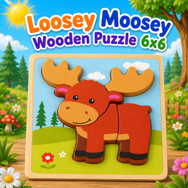 Loosey Moosey Wooden Puzzle (6"x6")
