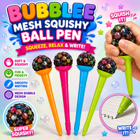 RAINBOW MESH SQUISHY BALL PEN