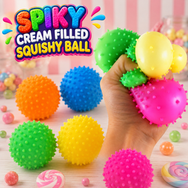 SPIKY CREAM FILLED SQUISHY BALL