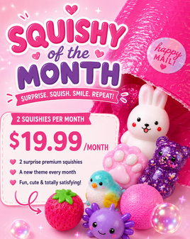 TWO SQUISHIES PER MONTH SUBSCRIPTION