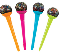 RAINBOW MESH SQUISHY BALL PEN