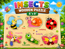 Insects Wooden Puzzle (6"x9")