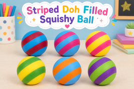 Striped Doh Filled Squishy Ball