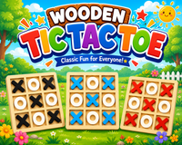 WOODEN TIC TAC TOE SET